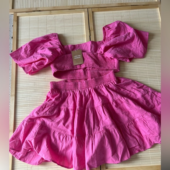 Women's Summer Dress Square Neck Short Sleeves Crossover Waist Mini Dress - Picture 4 of 7